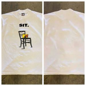 Opaque 2025 Spring and Summer New Retro American Short-sleeved Pure Cotton Printing Tide