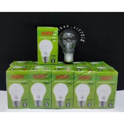 Lampu Pijar Hemat 5W PS47 JUMBO Lampu Penghangat Budidaya Telur Ayam Dop Kuning