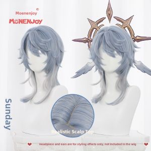 Sunday Cos Wig Realistic Scalp Simulation Badou Star Rail Cosplay Accessory Synthetic Hair Full Coverage for Otaku Anime Fans