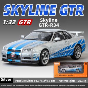 Nissan GTR R34 Alloy Car Model with Lights and Sounds