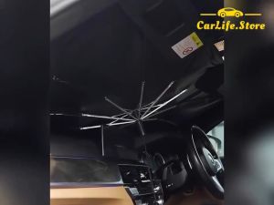 🔥COD🔥 ร่มกันแดดในรถ ร่มบังแดดหน้ารถ ซึ่งพับเก็บได้ บังแดดรถยนต์ บังแดดหน้ารถ อัพเกรดกาวไทเทเนียมเงินหนา+ผ้าอิมแ