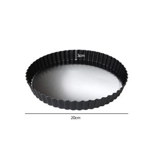 Non-Stick Tart Quiche Flan Pan Molds Pie Pizza Cake Round Mould Removable Loose Bottom Fluted Heavy Duty Pie Pan Bakeware