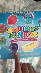 ❤️SG Seller【Fast Delivery】8pcs Malt Sugar Squishy Box - A soft cute and bouncy toy for stress relief Christmas gifts