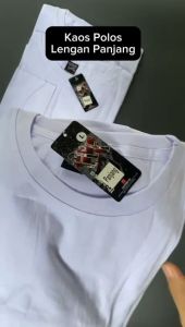 Kaos Polos Panjang Putih | Kaos Lengan Panjang Putih | Kaos Jumbo XXXL