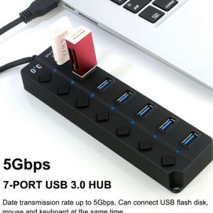 [🇵🇭 Stock&COD] USB Extension Hub Type C USB 3.0 Port 4 7 Ports Docking Station USB Splitter Power Interface For Laptop PC TV Macbook Computer