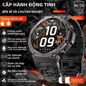 Đồng Hồ Thông Minh GPS Băng Tần Kép GUAHUVMI T-Rex 3 Ultra Màn Hình AMOLED 48mm Chống Nước 50M 6 Vệ Tinh GNSS 170 Chế Độ Thể Thao Dành Cho Những Người Đam Mê Hoạt Động Ngoài Trời