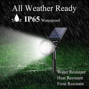 Solar 7 LED Light Garden Spotlights Waterproof Auto On/Off Garden Outdoor Lights
