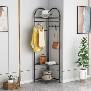 Accessible Luxury Corner Clothes Rack Living Room Simple Corner Coat Rack Bedroom and Household Triangle Corner Storage Clothes Hanger