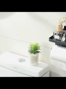 Drilling-Free Toilet Tissue Paper Holder Wall Mounted Toilet Roll Paper Mobile Phone Organizer Rack