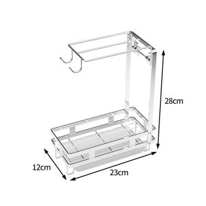 Wall-Mounted No-Drilling Kitchen Drain Rack
