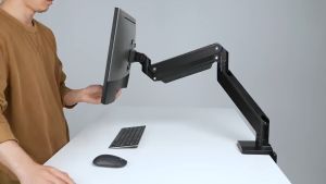 Monitor Stand Monitor Arm Desktop Mount Bracket 17”-32” Bearing 10kg Multi-Direction 360° Adjustable Computer Monitor Stand Bracket Metal