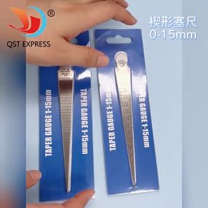 1-15mm Stainless Steel Wedge Feeler Ruler Depth Gap Hole Taper Gauge Metric Imperial Measure Tool