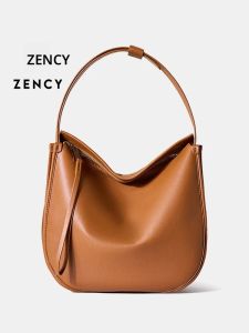 Zency ผู้หญิง Apricot หนังนุ่มแฟชั่นสาวกระเป๋าถือ Luxury Designer ไหล่ขนาดใหญ่ Hobo กระเป๋าสําหรับผู้ซื้อ Commuter Crossbody
