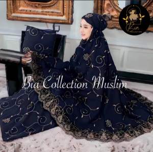 Bia - Mukena Gracella Full Bordir free Tasbih