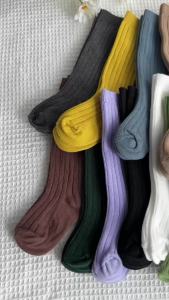 New Solid Baby Boys Girls Knee High Long Socks Cotton Breathable Stripe Soft Kids Sock Children School Uniform Stripe Socks