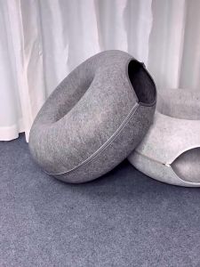 Kabi Cat Tunnel Bed Pet Donut Tunnel Play Cat Toy Cat Bed Kitten Training Toy Cat House Cat Nest