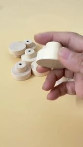 10Pcs Wood Cabinet Handle Solid Wooden Kitchen Door Handle Dresser Wardrobe Knobs Cupboard Drawer Pull Furniture Handles
