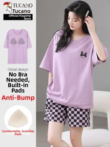 TUCANO | Cotton Short Sleeve Pajama Set with Padding