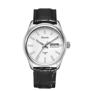 Deesio Mens Luxury Automatic Self-Winding Mechanical Watch water proof Luminous Dial Stainless Steel Case Business Casual Gift