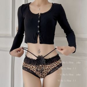 ผู้หญิง น้ําแข็ง ผ้าไหม พิมพ์เสือดาว ผ้าฝ้าย เป้า กางเกงใน ระบายอากาศได้ดี นุ่ม ต่ํา เอว สามเหลี่ยม กางเกงชั้นในหญิง มีสไตล์ ชุดชั้นในบ้านเซ็กซี่