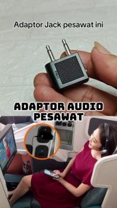 Adaptor Converter Konektor Audio Headphone untuk Pesawat Terbang 3.5mm