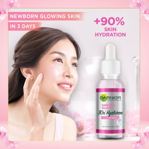 Garnier Sakura Glow 30X Hyaluron Booster Serum for Pinkish Glow (30ml) | Hydrating Serum Serum for Glow Serum for Dull skin