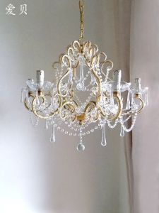 Luxurious European Style Crystal Chandelier Full Copper Vintage Villa Dining Room Main Light Bedroom Lighting Decor