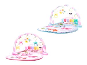 Baby Music Rack Play Mat with Piano Keyboard Early Education Gym Crawling Game Pad Toy