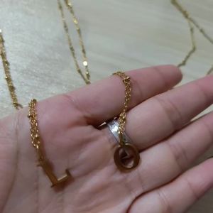 Dây Chuyền Chữ Cái A-Z Mạ Vàng 18K Dành Cho Nữ Mặt Dây Chuyền Thép Không Gỉ Dễ Thương Với Khóa Móc Tôm Hùm