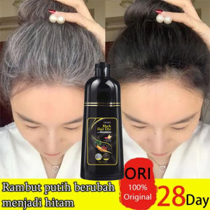 Shampoo Penghilang Uban Black Herbal Natural Polygonum Multiflorum Shine Activ - Serum Infusion Rambut Hitam Berkilau Dengan Urang Aring Anti Uban