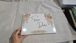 สมุดเซ็นอวยพรสมุดประสาทพรSave the date ขนาดA4 (21x30cm) สมุดปกแข็ง สำหรับเขียนคำอวยพรบ่าวสาวในวันแต่งงาน