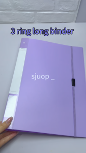3 Ring Long Binder With 12pcs Envelope Pockets Loose Leaf File Folder Pouch Set For School office