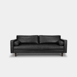 Cozylant Castle Leatherarie Sofa / Fabric Sofa /1 Seater / 2 Seater / 3 Seater Sofa for Living Room / Brown Sofa / Black Sofa / Mid-Century Modern