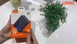 หัวชาร์จเร็ว LDNIO รุ่น A4808Q กำลังไฟ 65W PD Type-C+QC3.0 ช่องชาร์จ C2+USB2 ที่ชาร์จเดสก์ท็อปมือถือได้อย่างรวดเร็ว