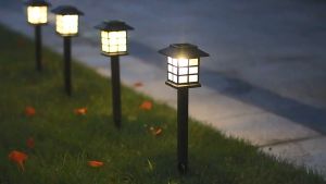 Đèn LED Bãi Cỏ Năng Lượng Mặt Trời Đèn Năng Lượng Mặt Trời Chống Mưa Ngoài Trời Đèn Sân Vườn