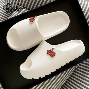Sweet Cherry Thong Slippers Womens Summer Fashionable Outdoor Wear-Resistant Thick Bottom Anti-Slip Flat Heel EVA Slippers