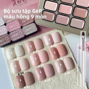 Sơn Gel Móng Tay 9 Màu Hồng Độ Bão Hòa Cao Bán Đặc 2.5g Mỗi Màu Dành Cho Tiệm Nail Chuyên Nghiệp Không Bị Lem Dạng Tuýp
