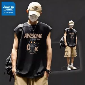 Jeanswest | Sleeveless Summer New Pure Cotton American Sport Vest