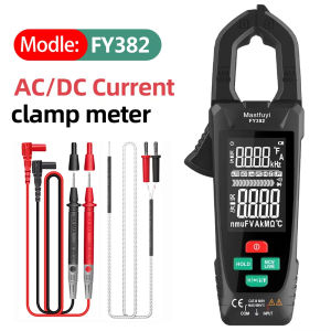 FY382 Digital Clamp Meter: 9999 Counts AC Voltage Current Clamp True RMS Auto Range Temp Capacitance Ohm Hz Ammeter Pliers