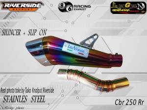 silincer silinser knalpot racing plus slip on cb150r cbr150r cbrfacelift ninjafi ninjanewfi cbr250rr r25 mt25 ninja250karbu ninjaz250 Leovince rainbow
