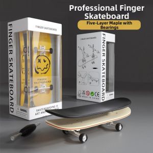 QAT | Professional Finger Thumb Mini Maple Wood Skateboard with Bearing Wheels