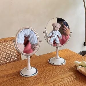 ⚡ กระจกแต่งหน้า กระจกสไตล์เกาหลี 2หน้า กระจกมินิมอล ปรับองศาได้ ⚡