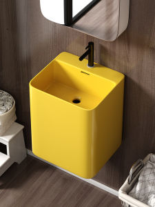 Small Apartment Deepening Ceramic Wall-Hung Basin Wall-Mounted Wash Basin Balcony Bathroom Wall-Mounted Washbasin Hanging Basin