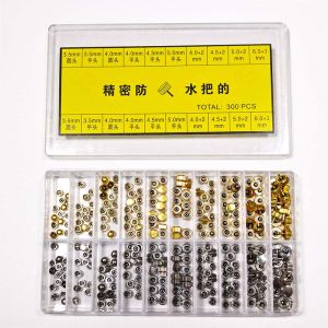 Bộ Dụng Cụ Thay Thế Vương Miện Đồng Hồ Các Loại 100/300 Chiếc Dụng Cụ Sửa Chữa Đồng Hồ Vàng Bạc Chống Nước Có Hộp Dành Cho Thợ Đồng Hồ