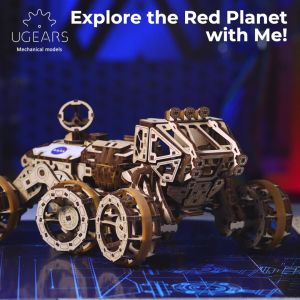 UGEARS Manned Mars Rover - Wooden Model Car DIY Kit - 3D Wooden Models to Build for Adults - 3D Wooden Puzzle Set - All-Terrain 6x6 Drive Mars Rover Model - Ideal Gift for Space Exploration Enthusiasts for Adults Kids Birthday Present Toys Christmas Xmas