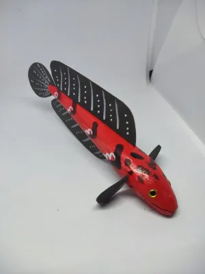 patung replika ikan chana red sentarum