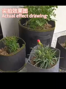 2Pcs Non-Woven Fabric Planting Bags Flower Pots Compost Bin Vegetable Fabric Planting Box Plant Bag Gardening Bags