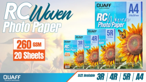 WPS - QUAFF RC Woven Photo Paper 3R | 4R | 5R | A4 Size 260gsm Resin Coated (20sheets)