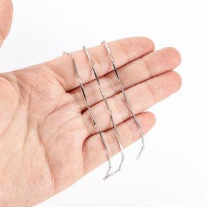 ก้านสูบบิดสแตนเลสยาวโซ่ทำด้วยมืออุปกรณ์เสริมเครื่องประดับโซ่บางๆแบบ Diy