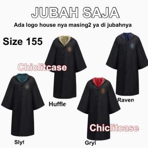 Paket kostum cosplay harpot/jubah asrama penyihir/witch/house of harpot